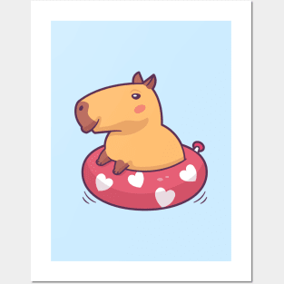 Capybara Floatie Posters and Art